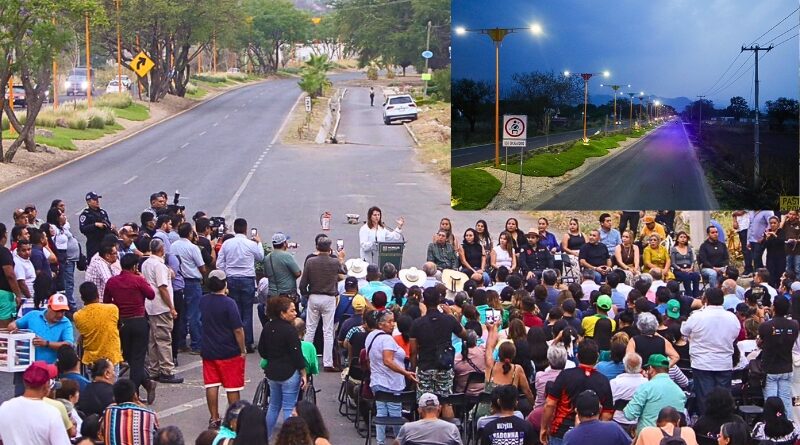 La gobernadora Margarita González Saravia inaugura camellones renovados y moderno alumbrado público en carretera federal transitada por 25 mil personas al día
